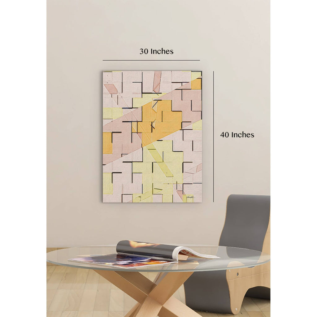 Pastel Wall Premium Stretched Canvas in Multi-Color D351094