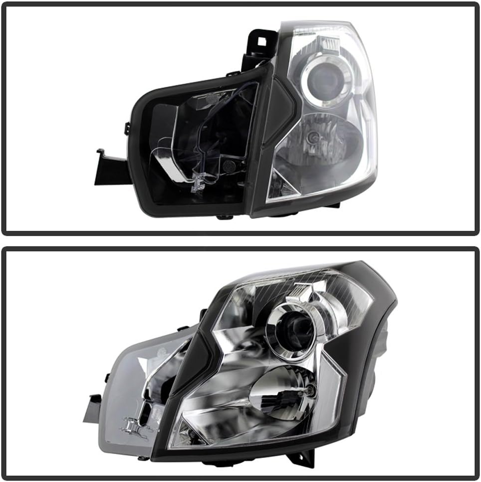 Chrome Projector Halogen Headlights Headlamp Replacement Driver Passenger Side W91490