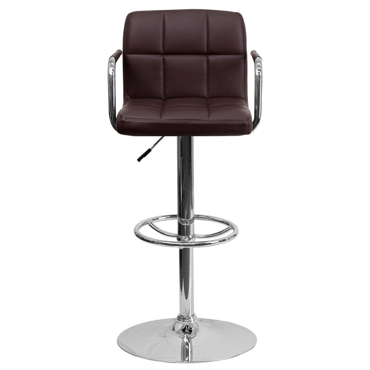 Yellow Adjustable Quilted Barstool O99237