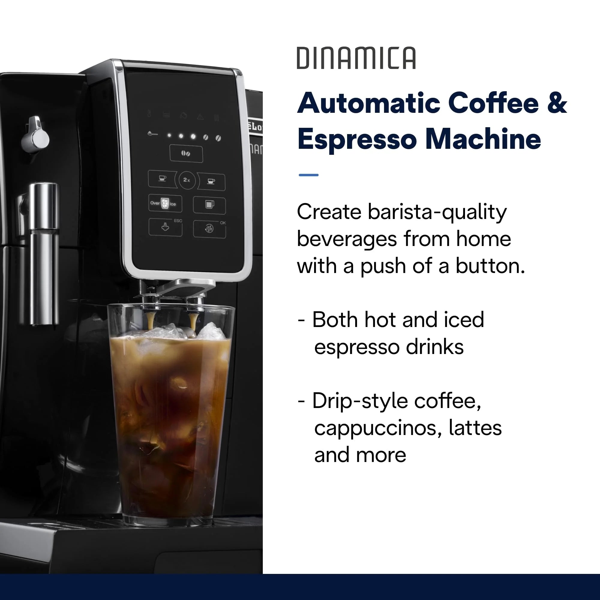 Black Automatic Bean-to-Cup Espresso Machine with Steel Burr Grinder N8686
