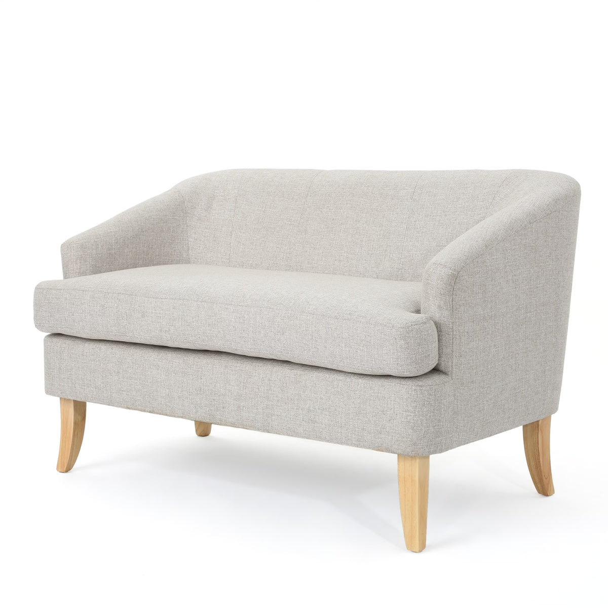 Beige Fabric Loveseat U15521