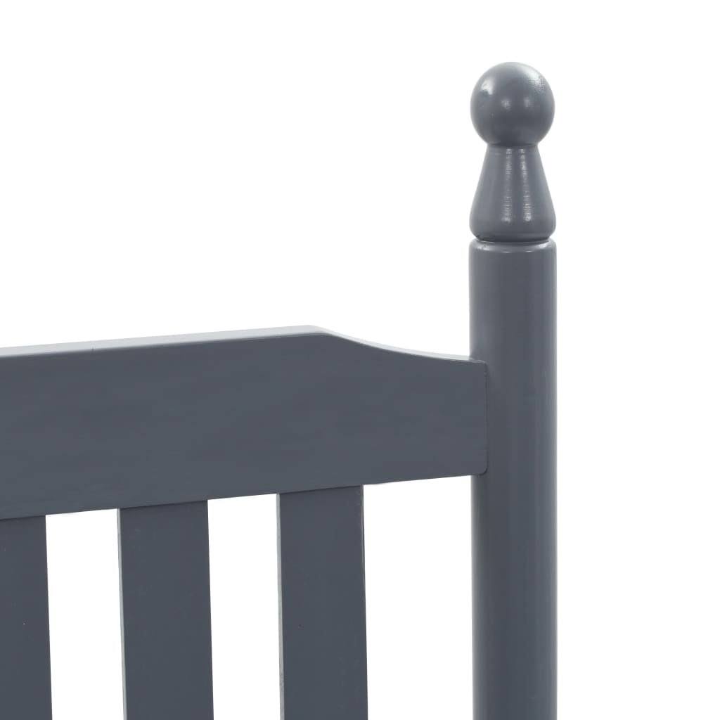 Gray Poplar Wood Rocking Chair with Curved Seat Q361