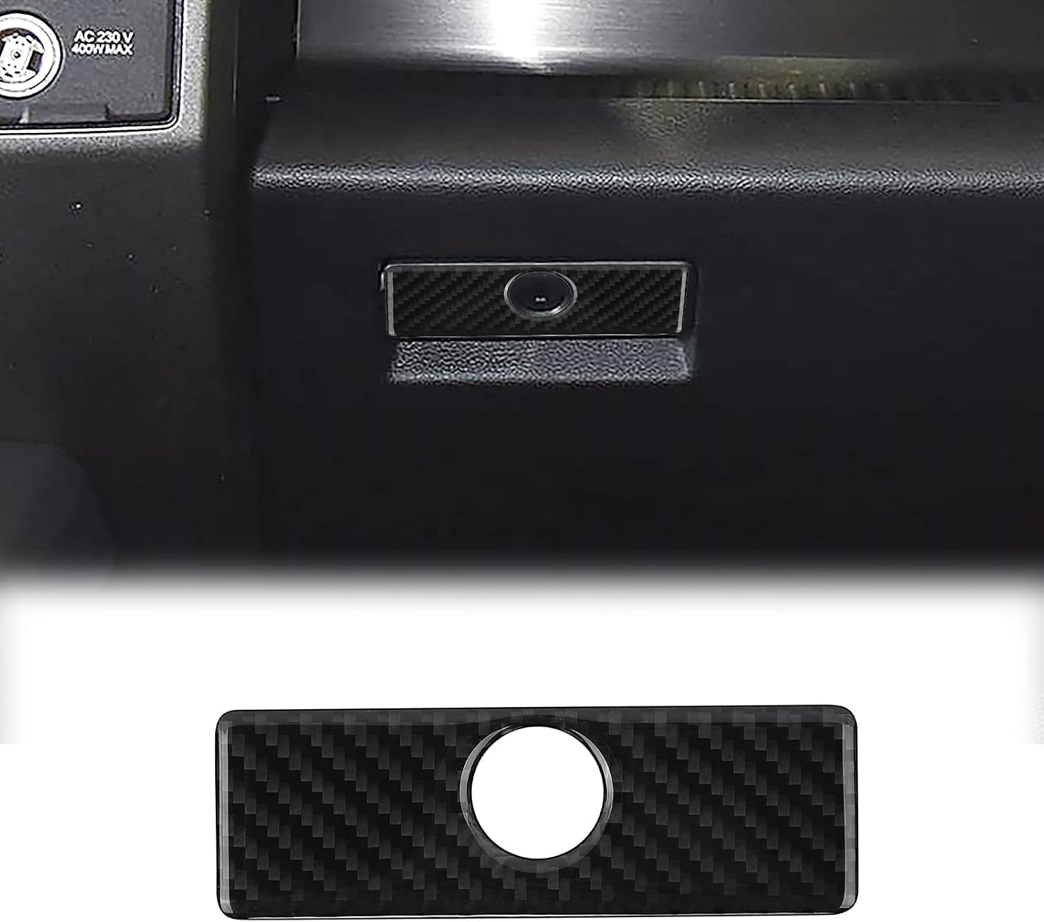 Carbon Fiber Passenger Seat Storage Box Trim Cover A193507