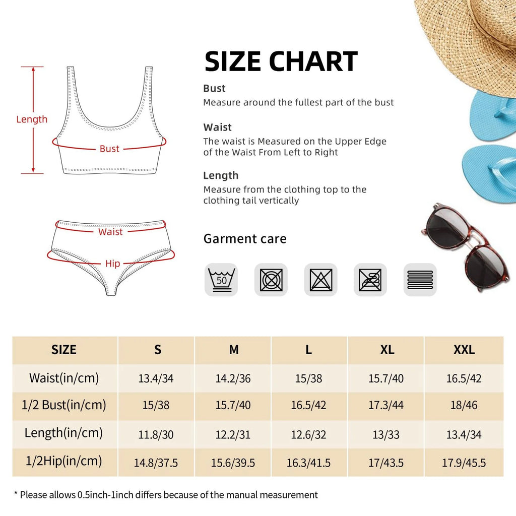 High Waisted Bikini Sets with Removable Soft Chest Pad C363899