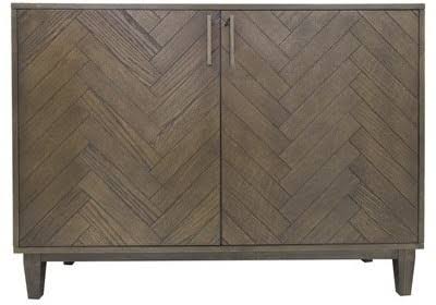 2 Door Oak Chevron Cabinet Y70137