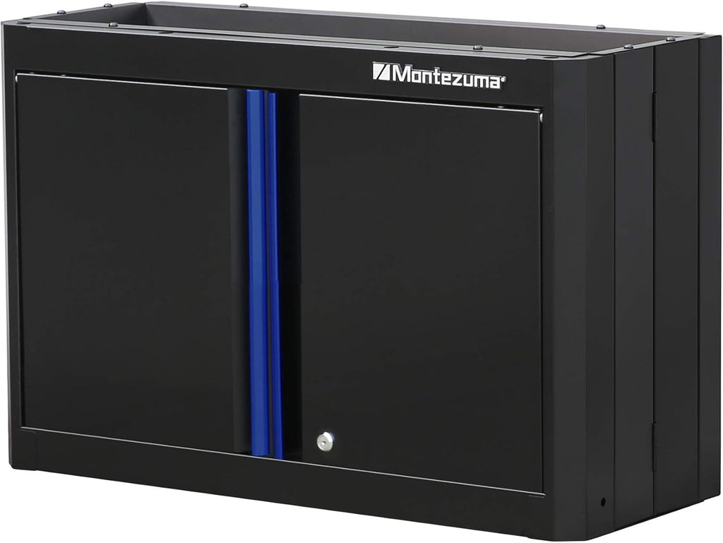 30.5 x 12 Locking 2 Door Wall Cabinet with Black Powder Coat Finish P190