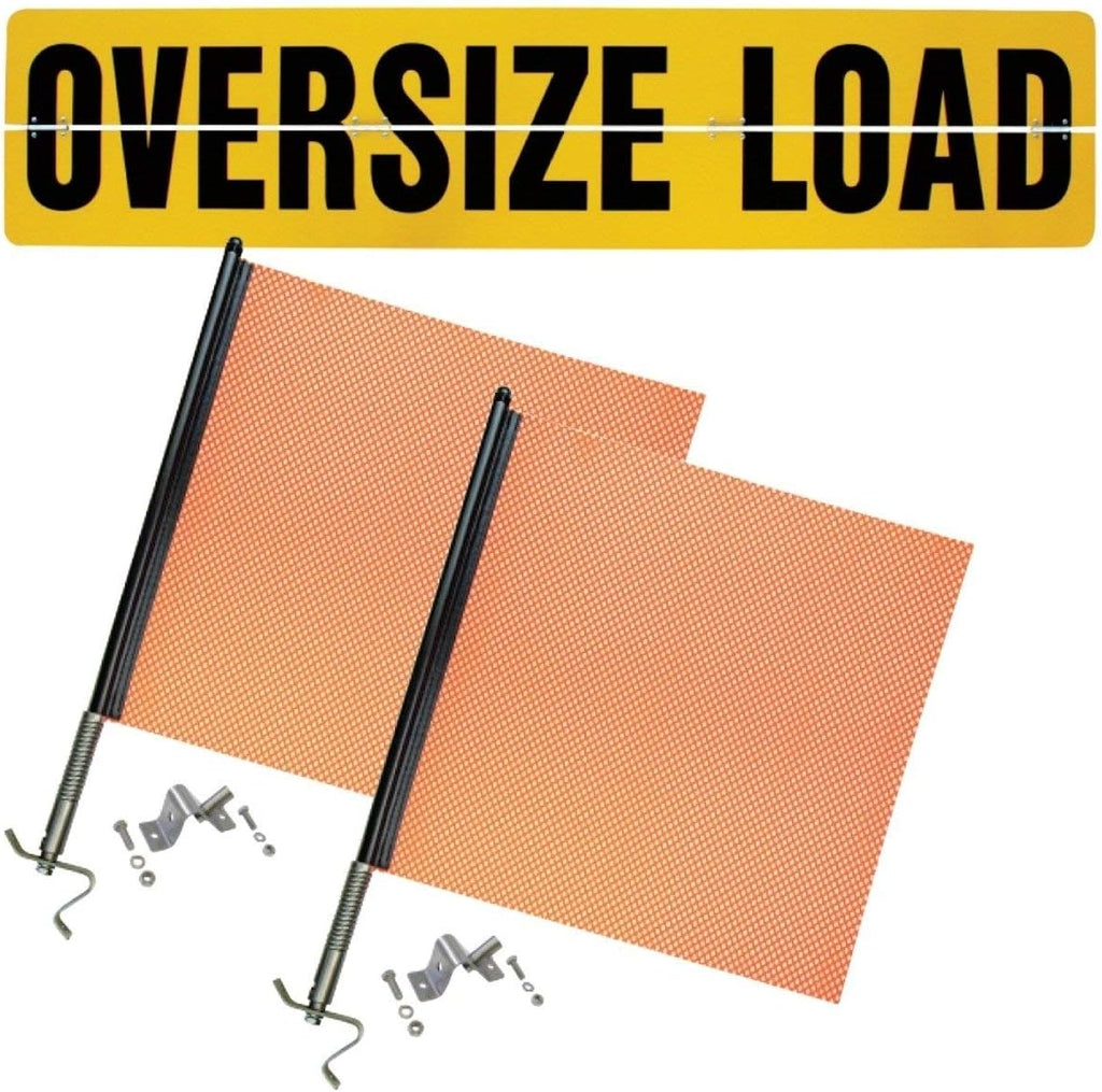 Oversize Load Sign Kit with Aluminum Sign and 2 Spring Warning Flags E549826
