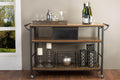 Brown Wood and Metal Kitchen Cart G40163