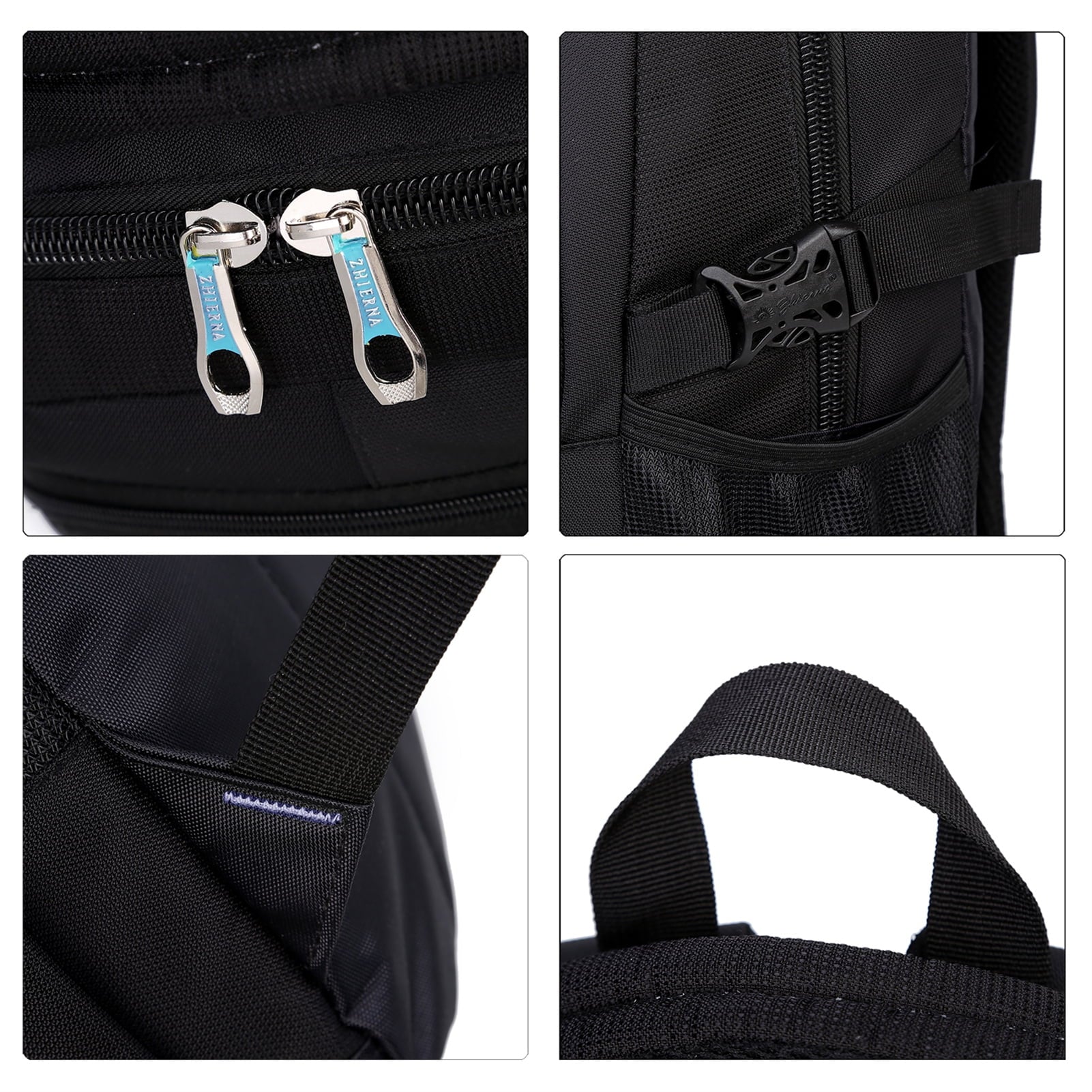 Black Blue Waterproof Lightweight Backpack C22818