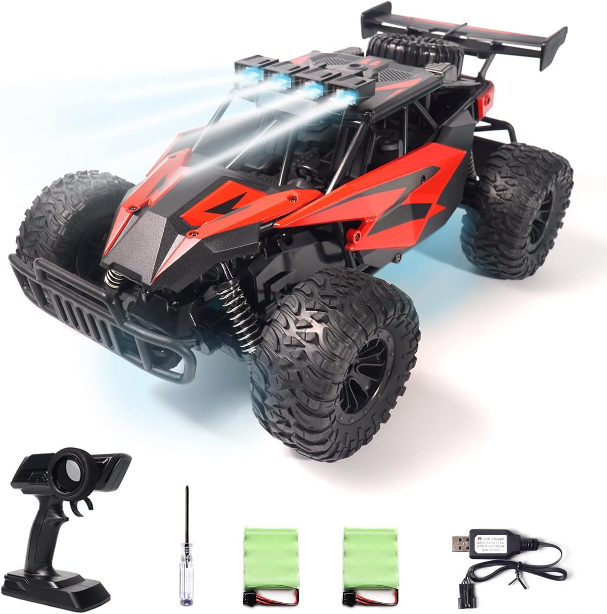 2WD 1:14 Scale Remote Control Car, Yellow, Pack of 2 E2053