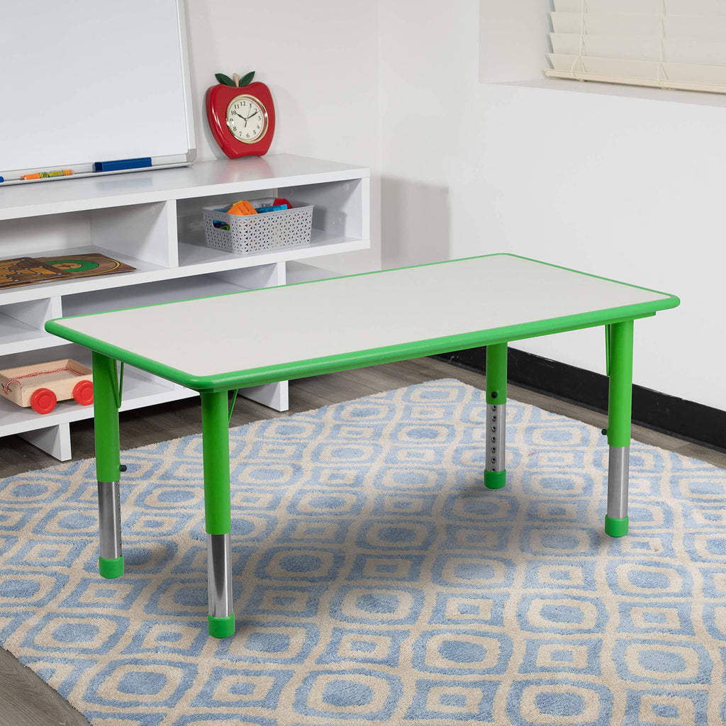 Rectangular Activity Table in Green/grey O596679