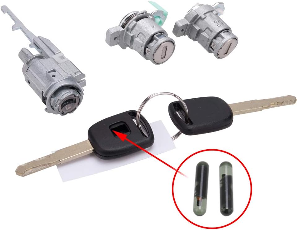 Ignition Switch Cylinder & 4X Left Right Door Lock Cylinder w/ 2 Keys Pack of 2 V66116