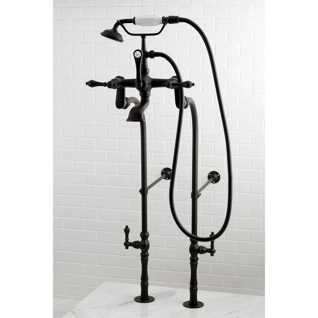 Vintage Freestanding Tub Filler Package Polished Brass O6114