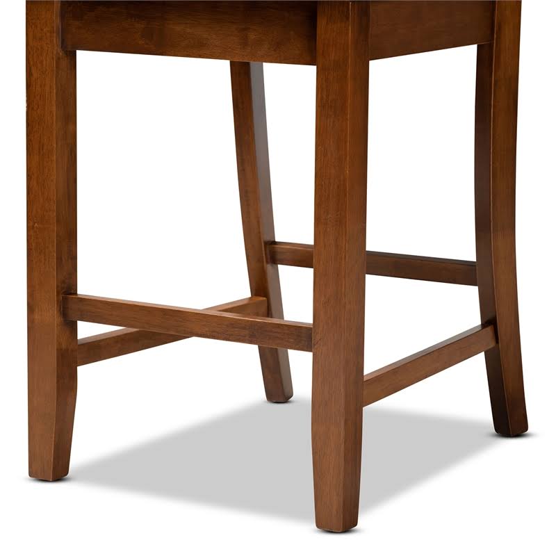 Walnut Brown 2-Piece Counter Stool Set F994347