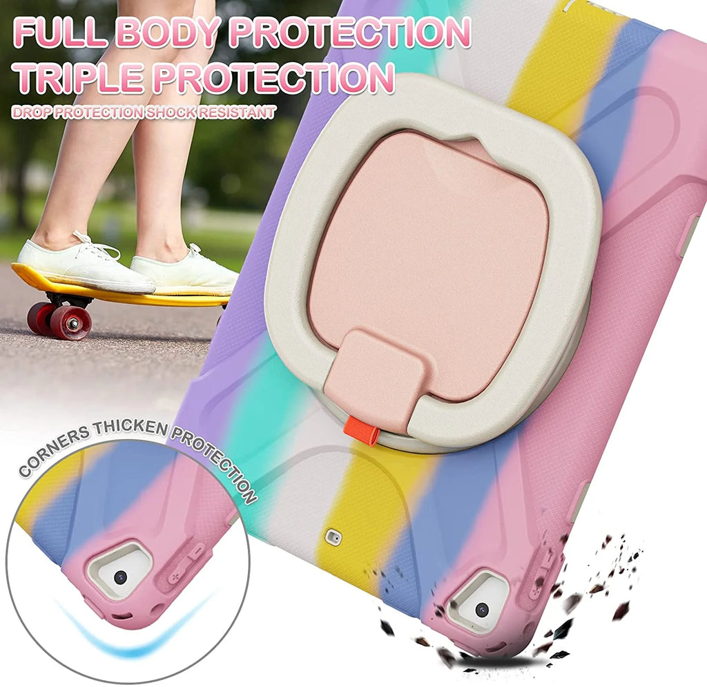 Shockproof Case with Pen Holder, Swivel Stand and Shoulder Strap H20470