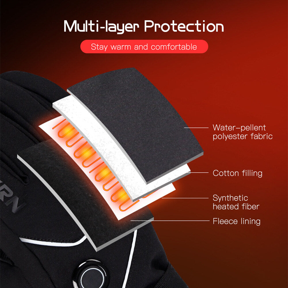 Waterproof Heated Ski Gloves with Battery C902