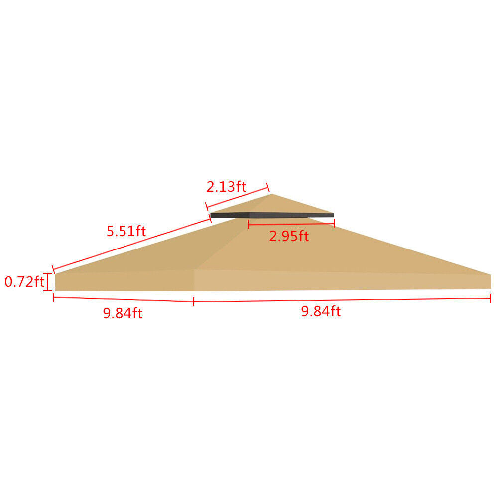 10'x10' Gazebo Replacement Canopy Top P7353