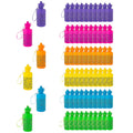 60 Ct Smile Face Neon Plastic Water Bottles K412135