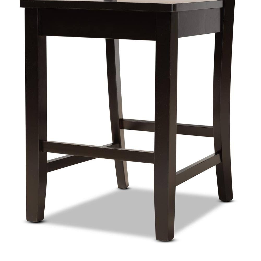 Walnut Brown 2-Piece Counter Stool Set F994347