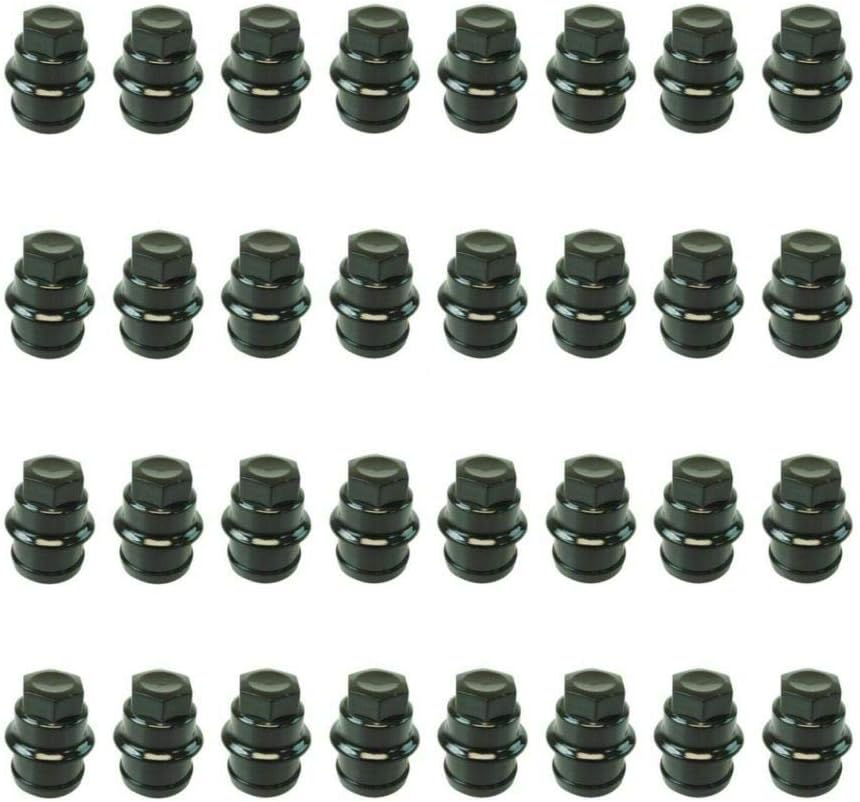 Black Plastic Wheel Lug Nut Cap Set of 32 F587213