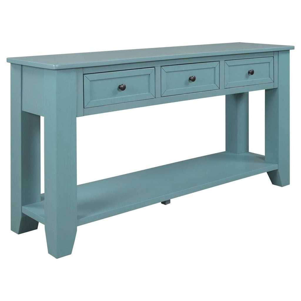 Antique Green Console Table with 3 Drawers and 1 Shelf E815236
