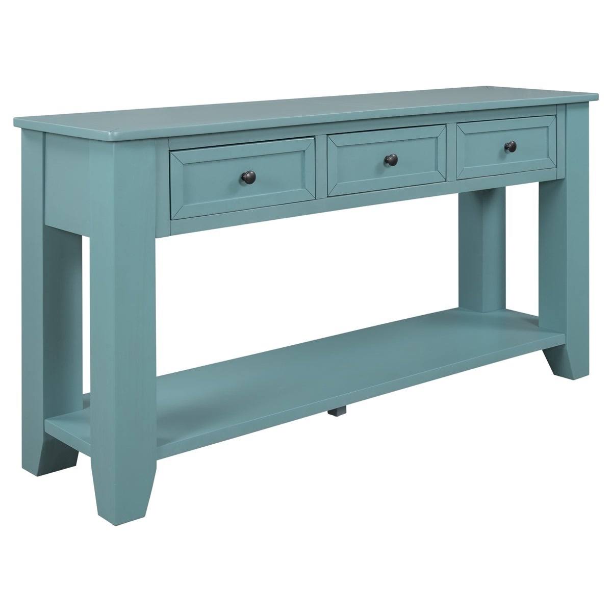 Antique Green Console Table with 3 Drawers and 1 Shelf E815236