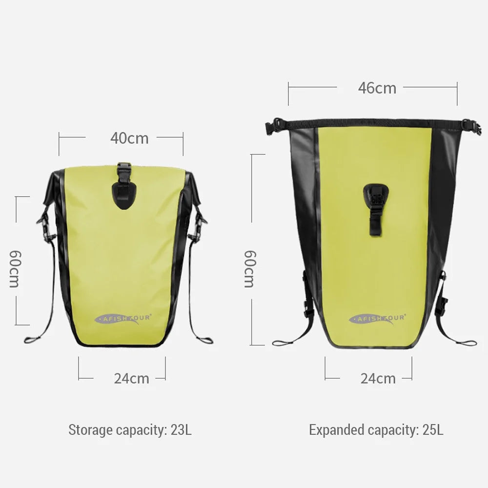 Waterproof Bike Pannier Bag 25L Rear Rack Saddle Bag X93475