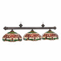3 Shade Stained Glass Billiard Light U6901