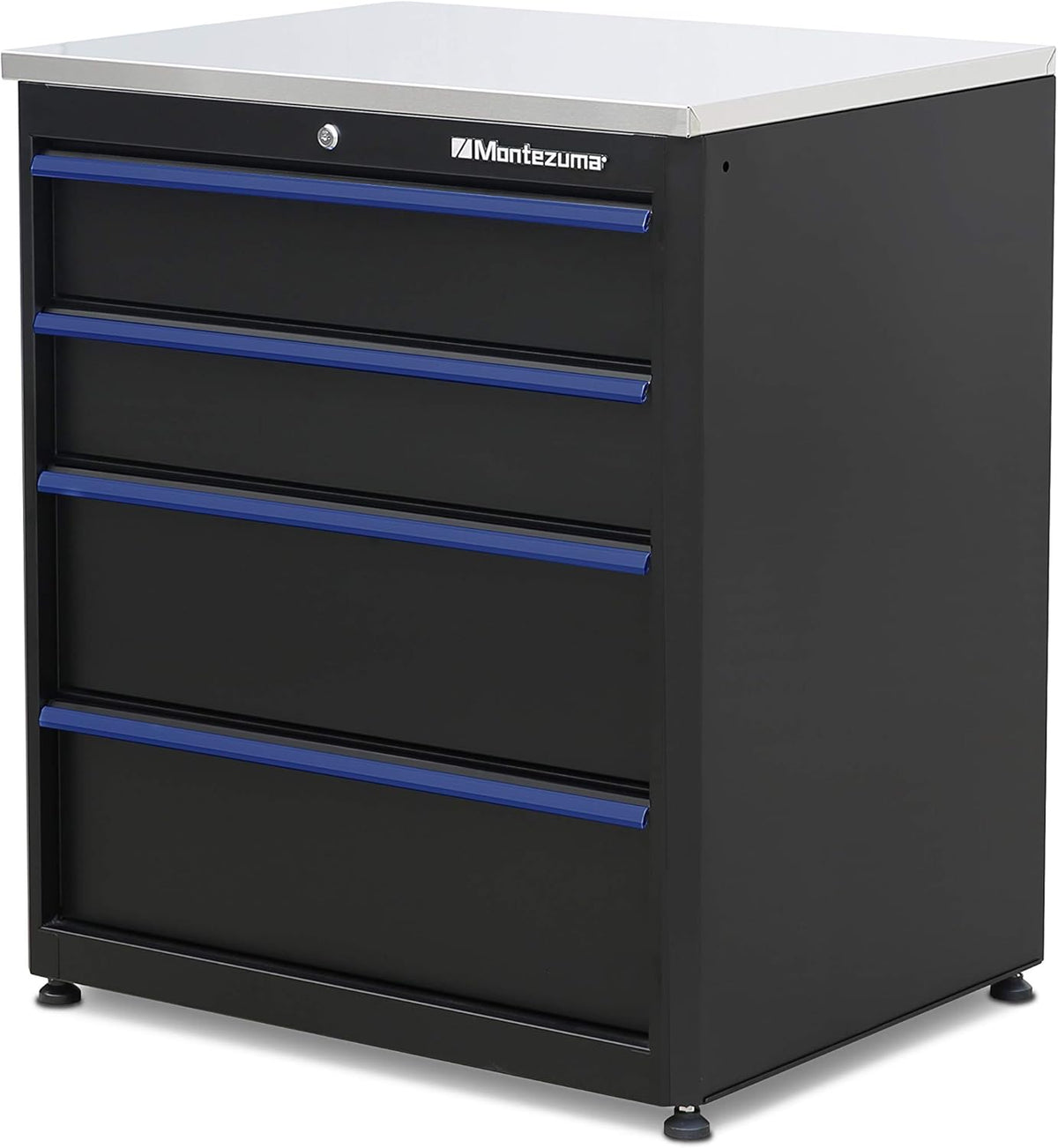 30.5 x 12 Locking 2 Door Wall Cabinet with Black Powder Coat Finish P190