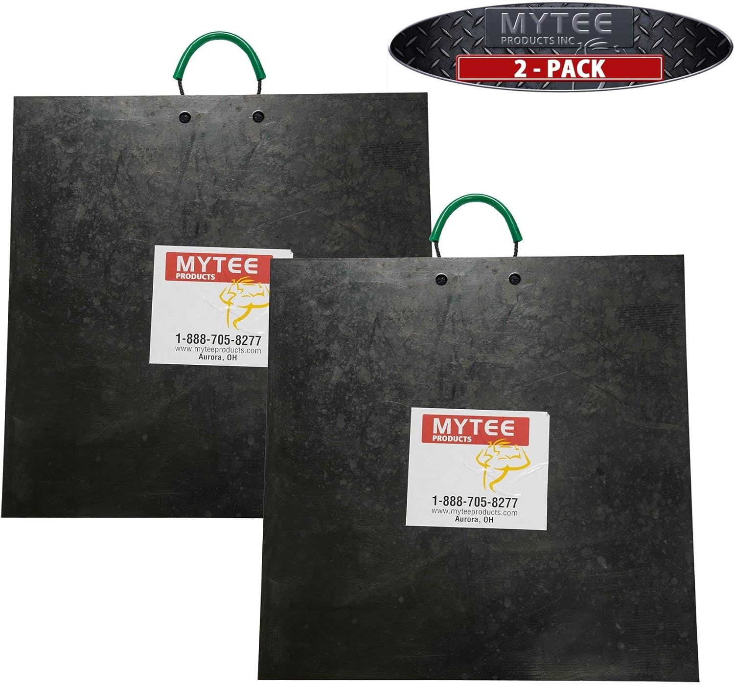 Medium Outrigger Pad 24" x 24" x 1.5" Thick Black (2 Pack) A9668