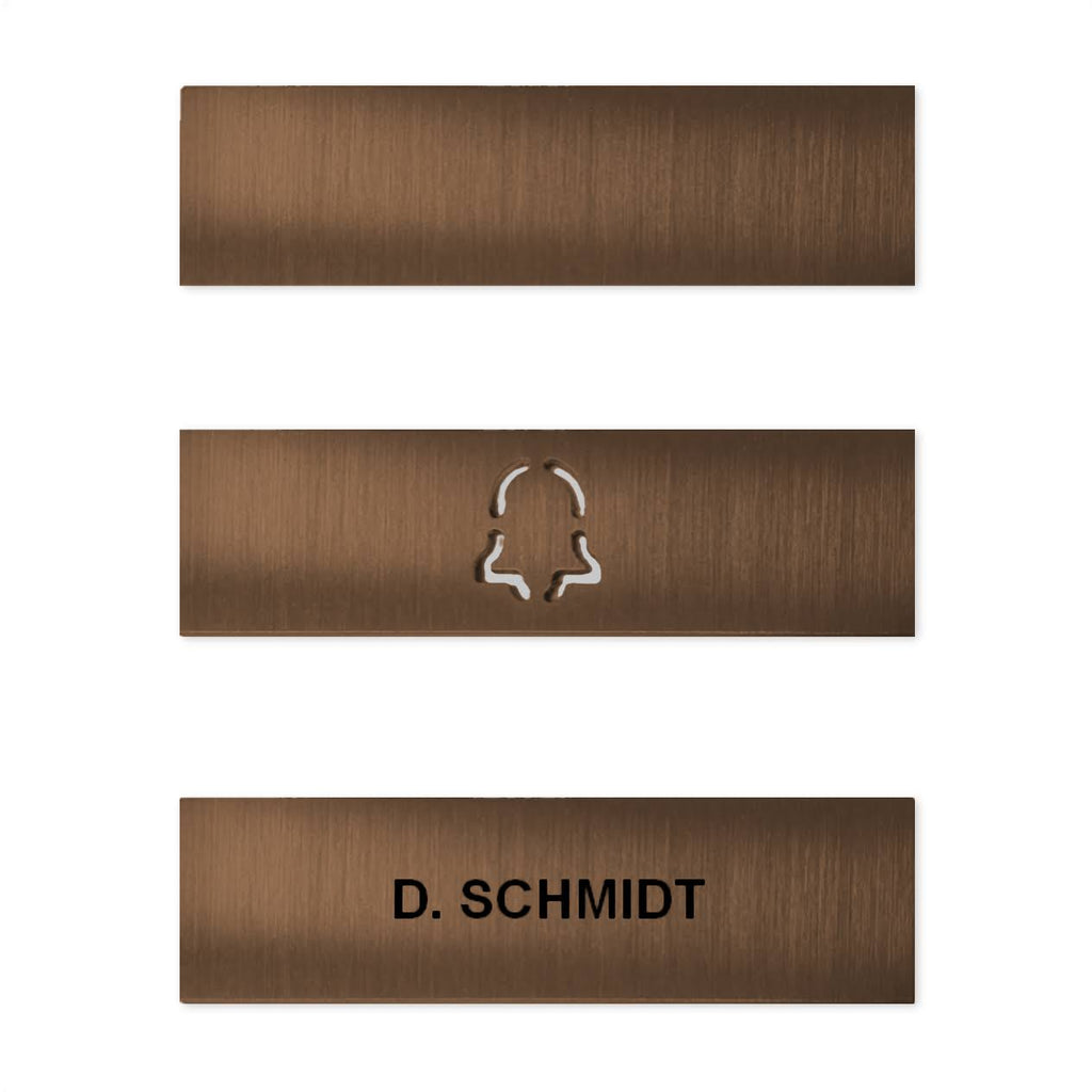 Stainless Steel Bronze-Finish Nameplate for Video Door Station U70310