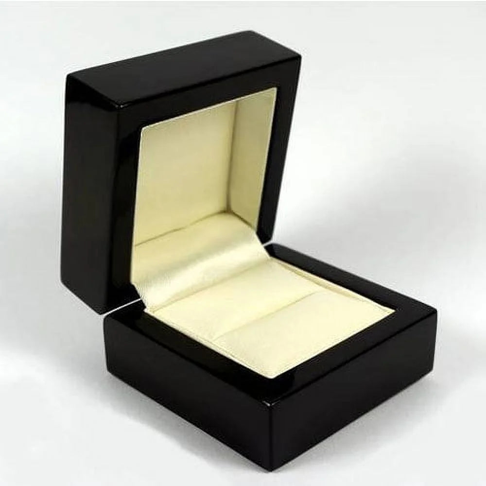 14K White Gold Solitaire Engagement Ring with Accents V609