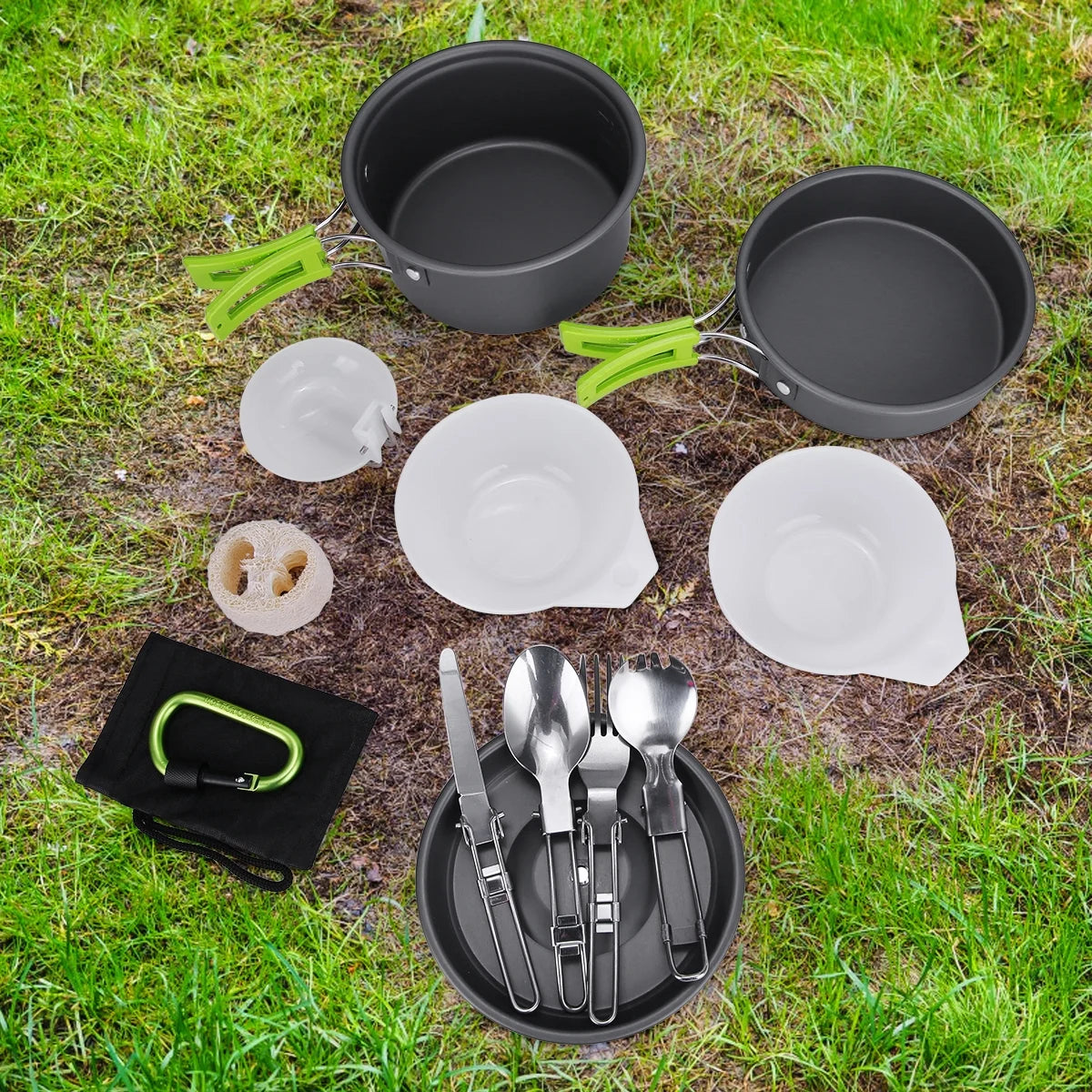 15 Pcs Non Stick Camping Cookware Set A283