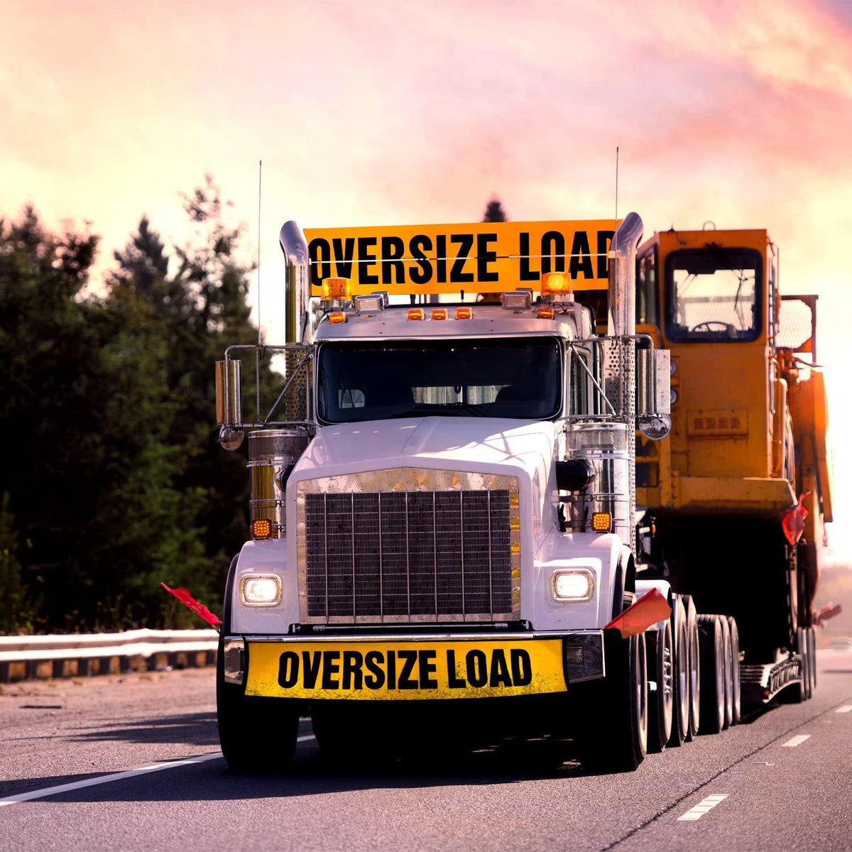 Oversize Load Sign Kit with Aluminum Sign and 2 Spring Warning Flags E549826