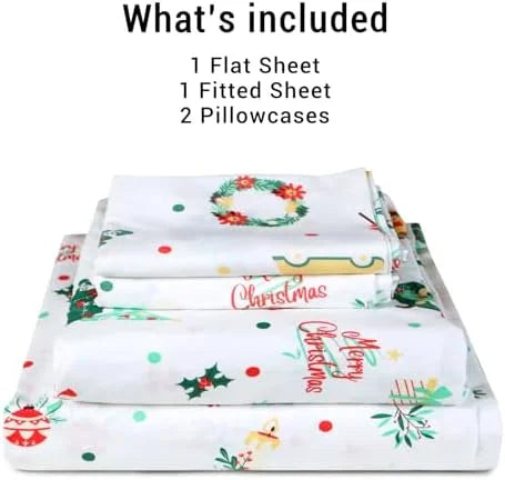 Queen Size 4-Piece Polyester Sheet Set with Deep Pockets H700585