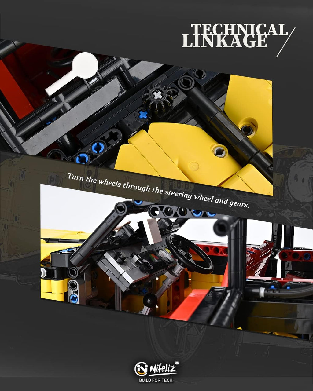 1:8 Scale Retro Sports Car Building Blocks Set (3564 Pcs) G2237