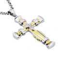 Gold Plated Stainless Steel Pendant With Cubic Zirconia C65691