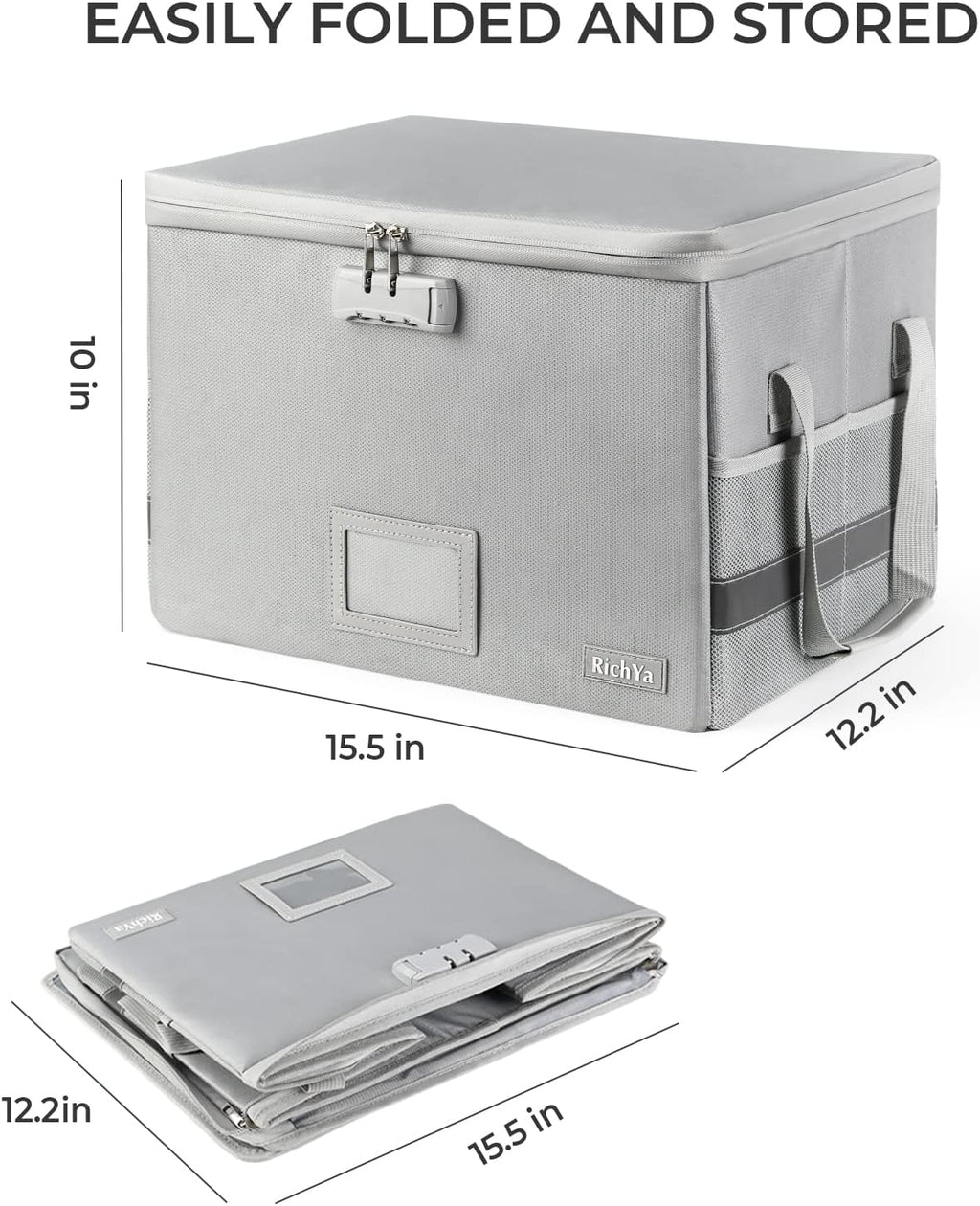 Fireproof Document Storage Box with Lock K143056