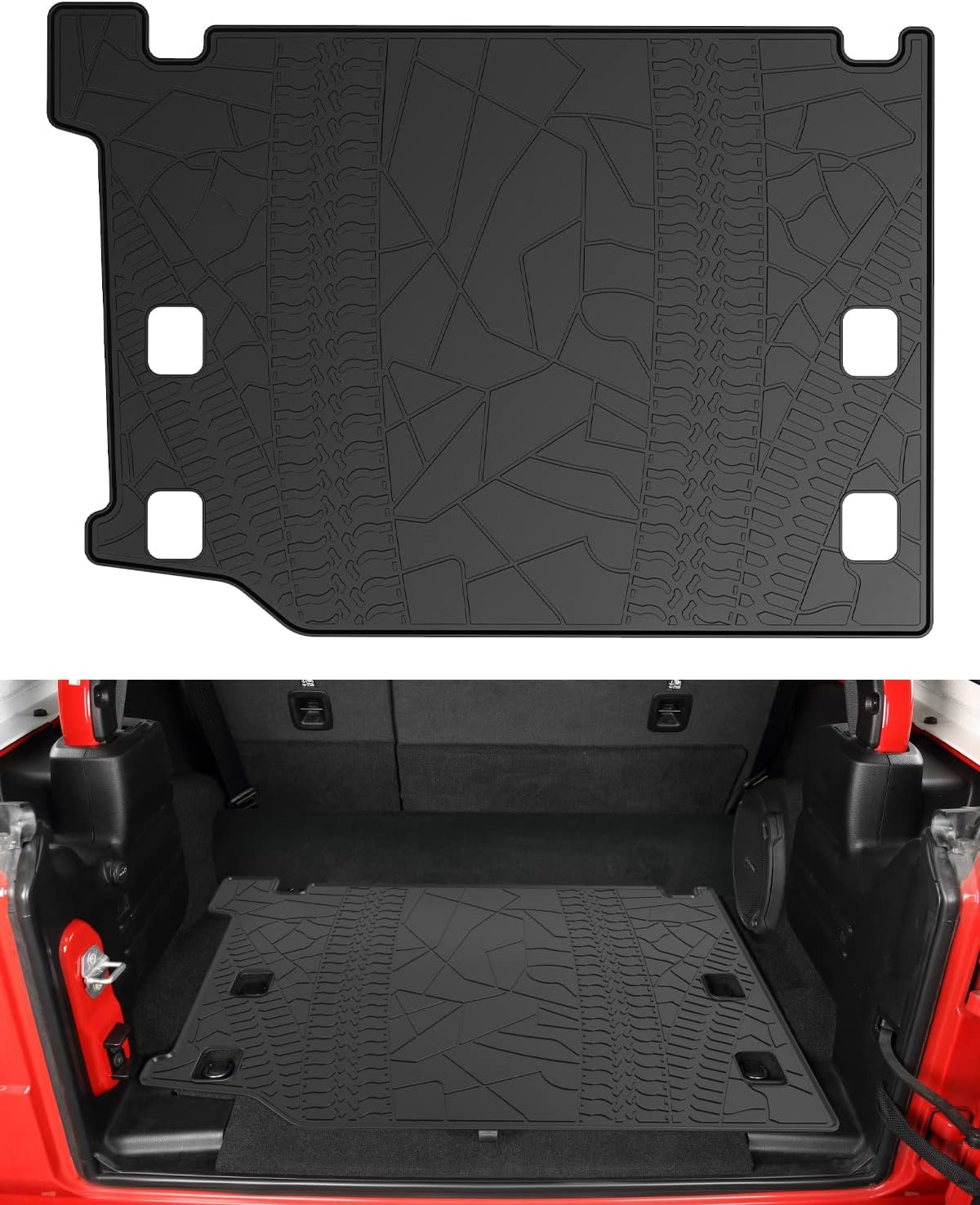 All-Weather Waterproof Trunk Mat Cargo Liner for Wrangler JL 4XE 2021 2022 4 Door H46695