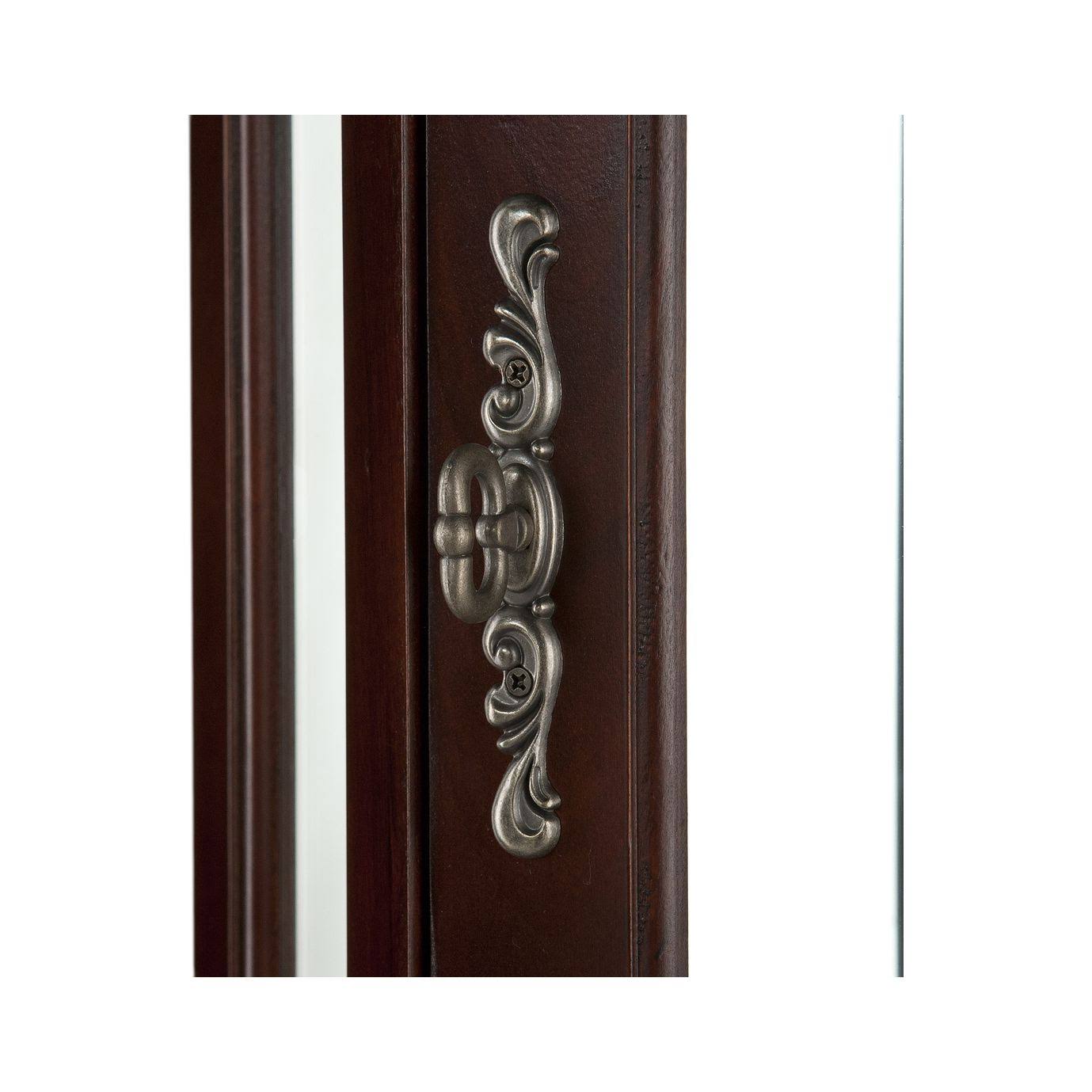 Lighted Corner Curio Cabinet Mahogany V41023