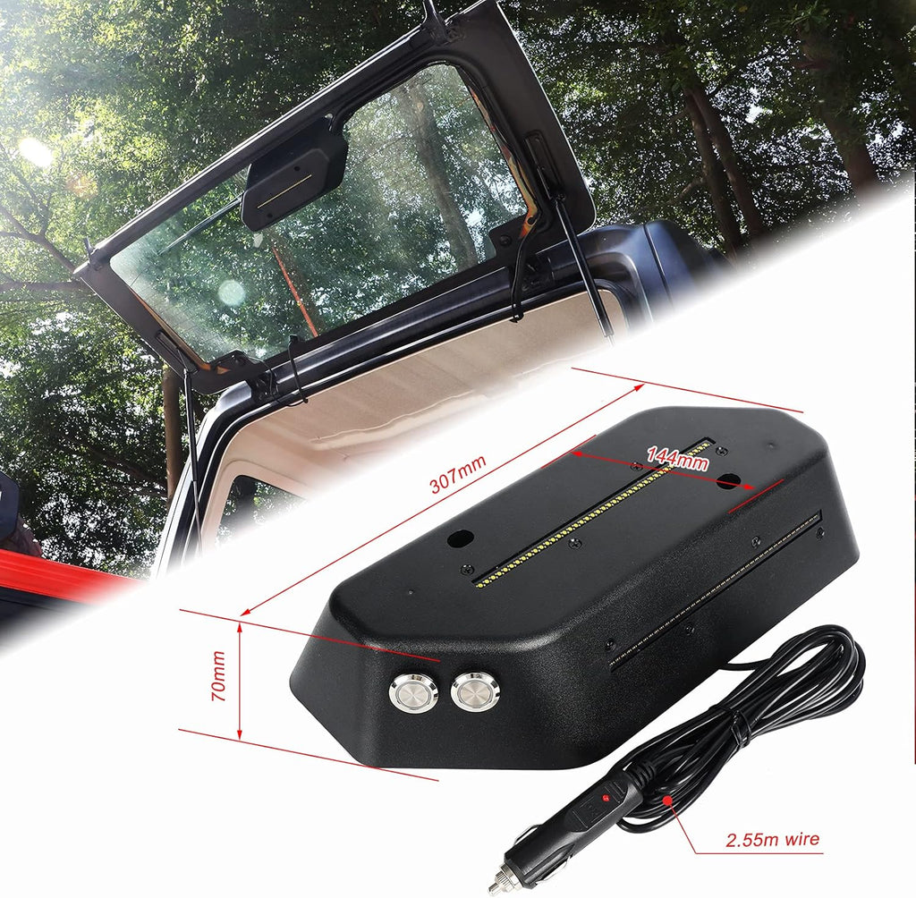 LED Trunk Rear Light Rear Glass Lift Gate Dome Light Compatible with Jeep Wrangler JL JLU 2018 2019 2020 LED Cargo Light with White light and Flash Amber Warning Light P152
