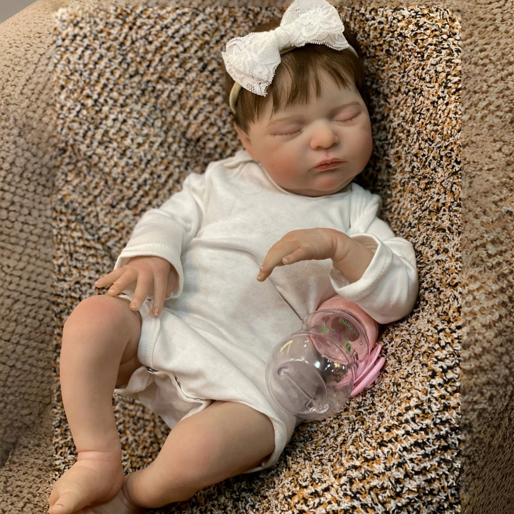 Reborn Doll With Rooted Hair Handmade Soft Touch Lifelike Real Doll B5923