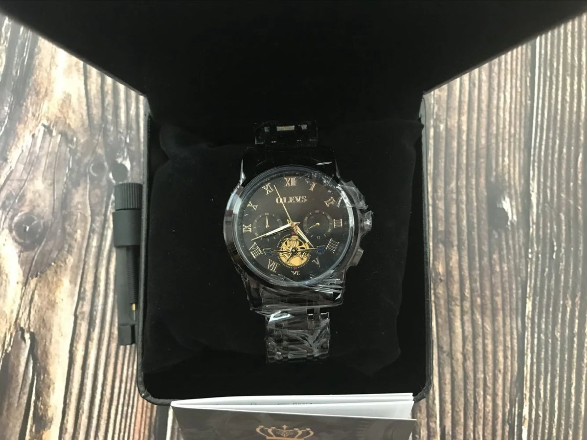 Black Chronograph Waterproof Wrist Watch M573956