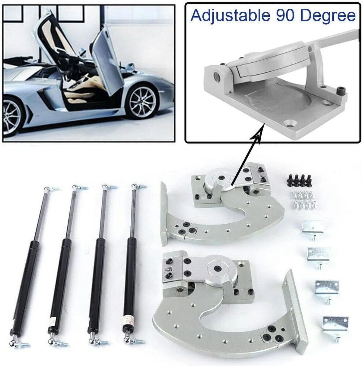 Lambo Doors Kit Universal Bolt on Vertical Door Hinge Kit T16610