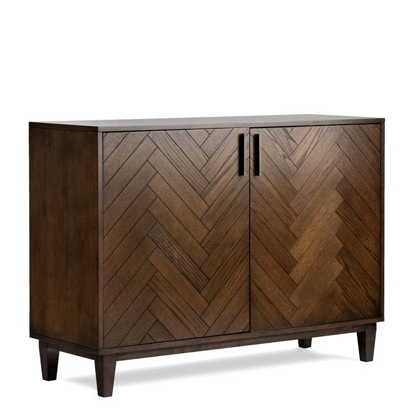 2 Door Oak Chevron Cabinet Y70137