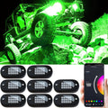 8 Pods RGB LED Rock Lights Kit, Multi Color Waterproof Underglow Kit U178524