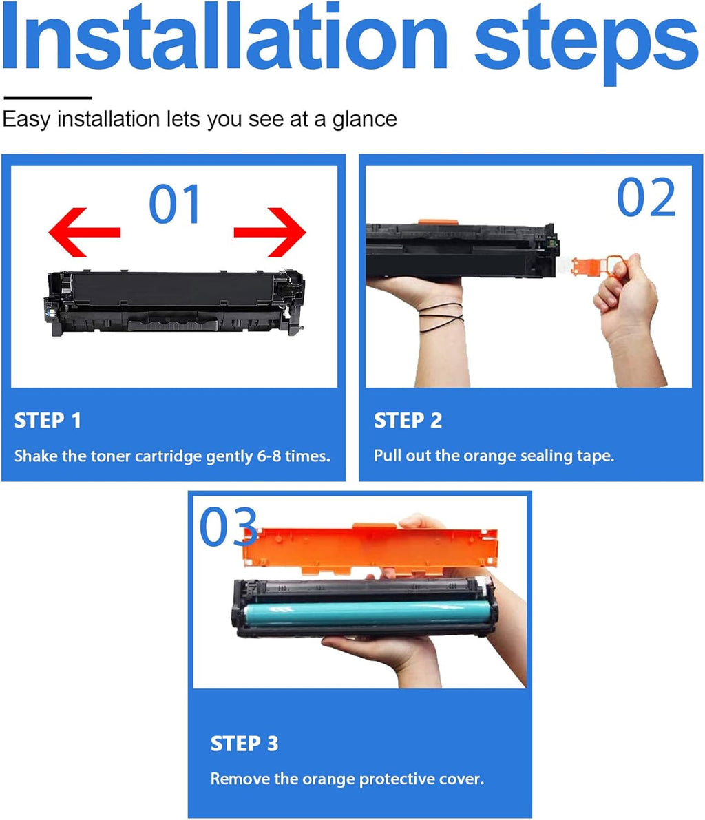 3 Pack Black Toner Cartridge for HP Printers C540301
