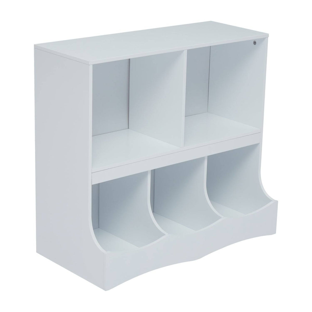 Kids Multi-Bin Storage Organizer Cabinet Bookcase with 2 Shelf and 3 Bin Cubby Unit N3334
