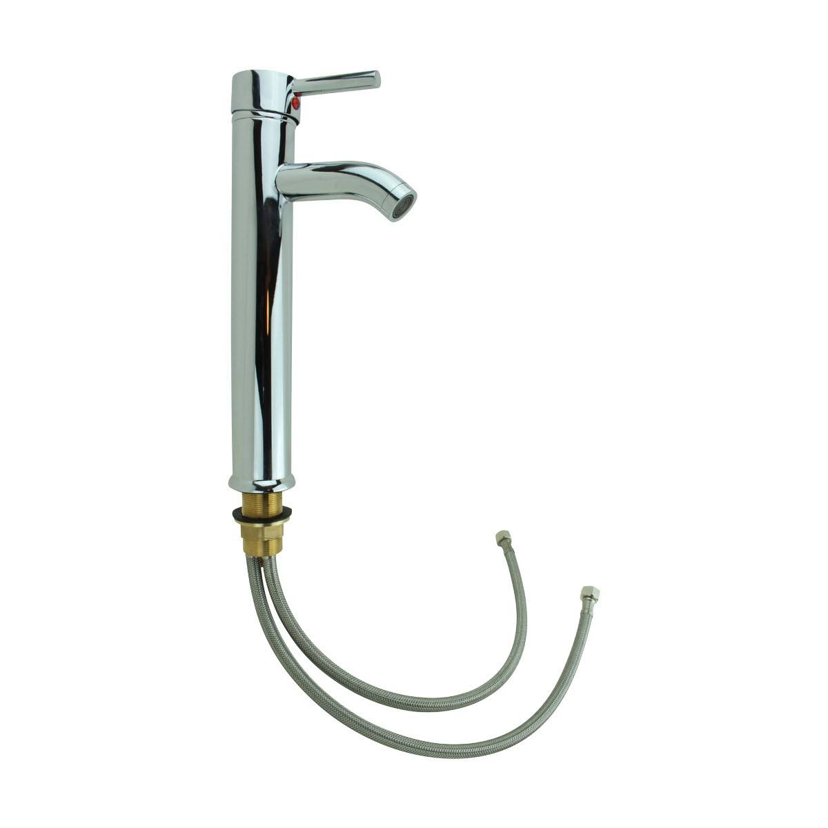 Chrome Solid Brass Single Hole Bathroom Faucet T9096