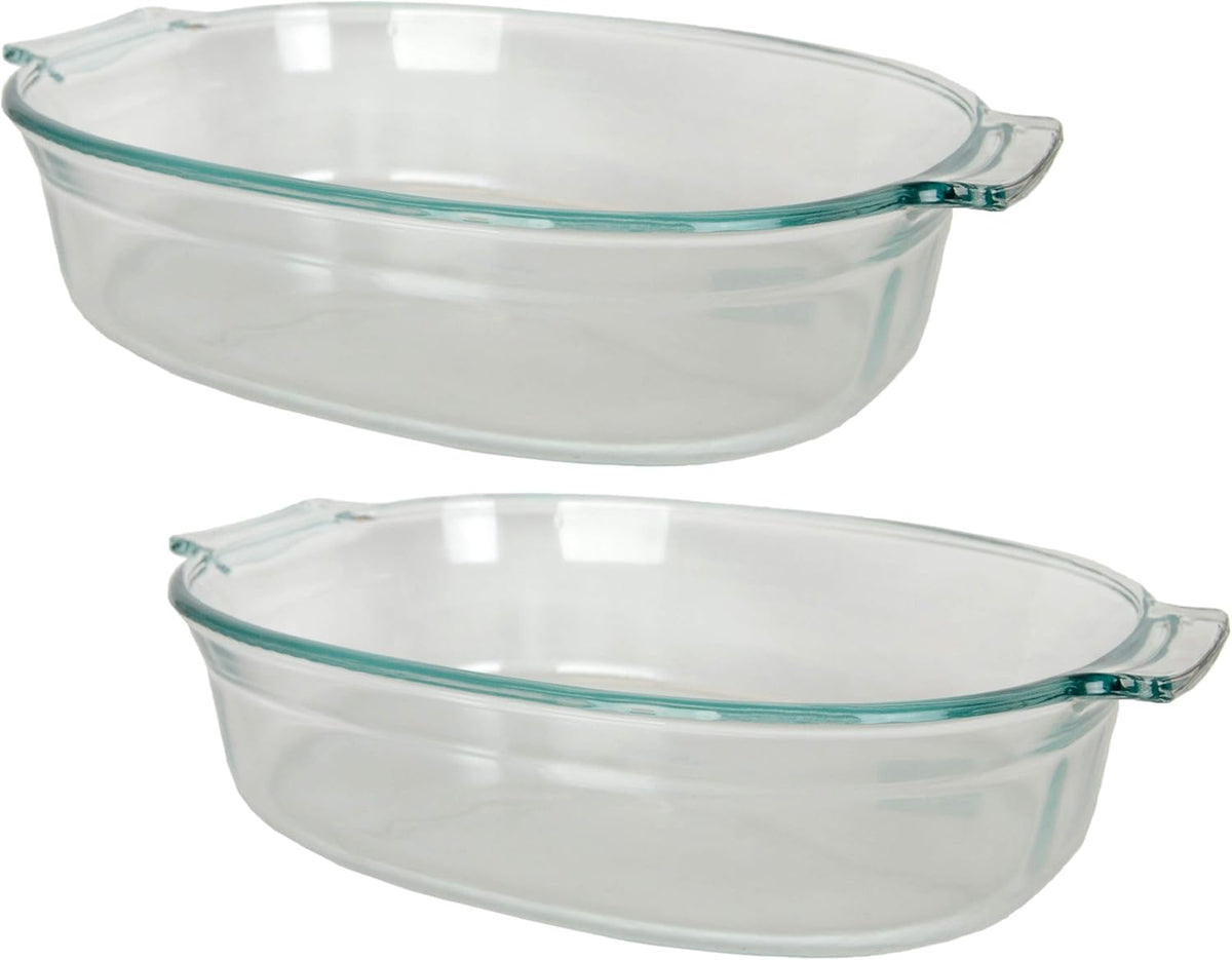 2.5 Quart Glass Roaster Dish - 2 Pack M187253